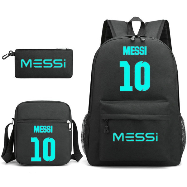 Messi Koululaukku 3-osainen Suuri Koululaukku Blue