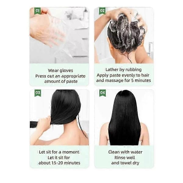 Qiweitang Hårfarveshampoo, Farveshampoo Hårfarve Qiweitang Wine Red