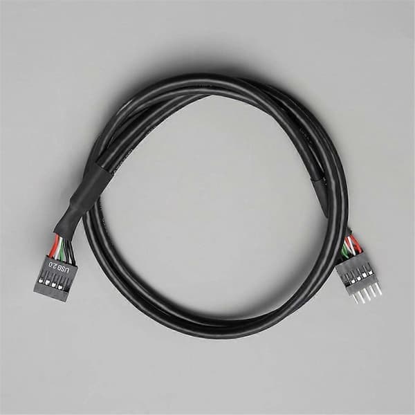 MainBoard Chassis Front 9-Pin Terminal USB 2.0 Han til Hun Forlængerkabel USB 2.0 9Pin til 9Pin E