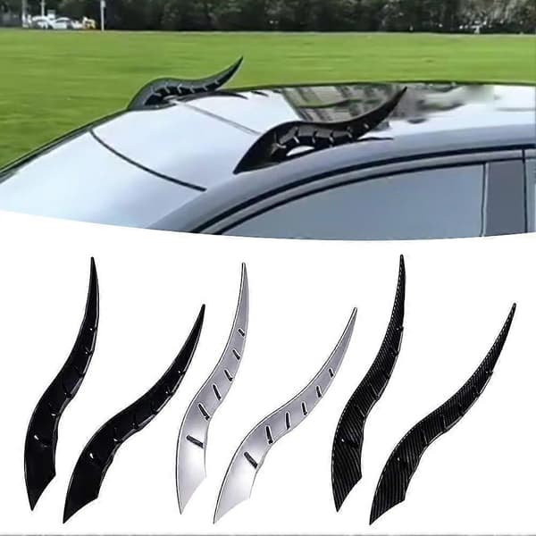 Biltak Drakhorn Modifiering, Gotisk Fordonsutsmyckning Universal Biltaksdekoration Black
