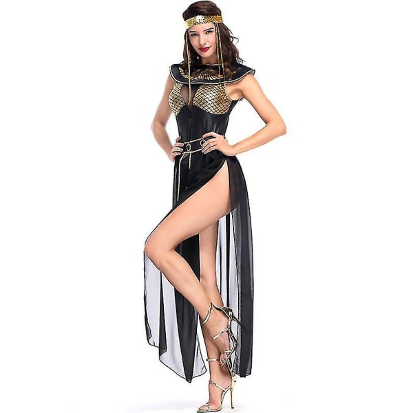 Middelalderlige Egypten Prinsessekostumer Egyptisk Cleopatra Cosplay Cleopatra Royal Fancy Dress Karnevalsfest Halloween kostumer M