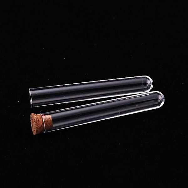 50 stk. 20X150 mm 30 ml plastreagensrør med kork, klar bryllupsgave-rør, pakkerør