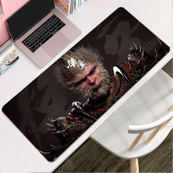 Black Myth Förlängd Gaming Musmatta - Stor Halkfri Skrivbordsmatta för Gamers, Kontorsbruk, 900x200mm