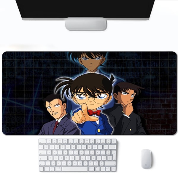 Anime Detektiv Conan Spelmatta Tillbehör Gamer Full Gummi Musmatta Matta 2mm Tjock Tangentbord Skrivbordsunderlägg A20 250x290x2mm