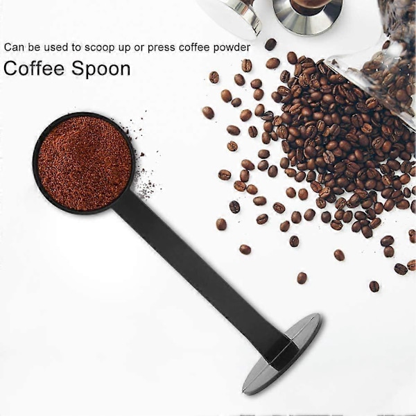 2-i-1 Kaffeskje, Gjenbrukbar Måleskje med Espresso Tamper 4,5 x 5 x 15 cm