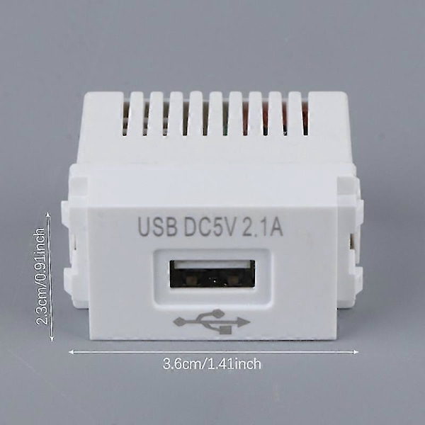 USB Strømmodul 220V 5V Transformator 2.1A USB Ladekontakt Switching Adapter