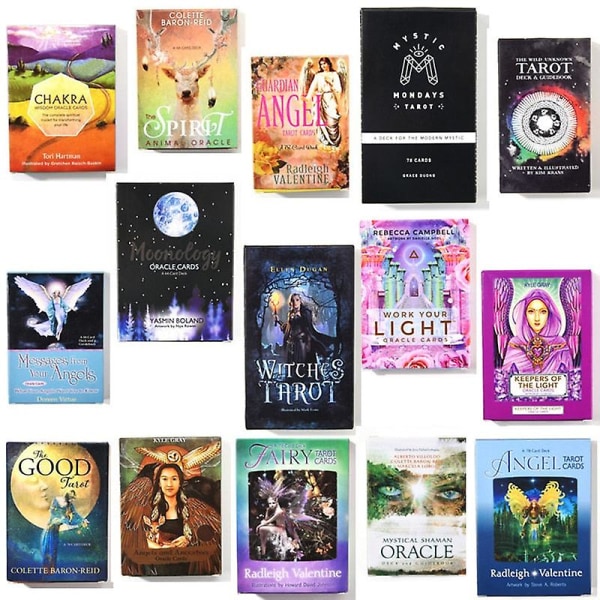 Ny tarotkortstokk orakel kort mystisk spådom hekser tarotkort for kvinner jenter kortspill brettspill 5