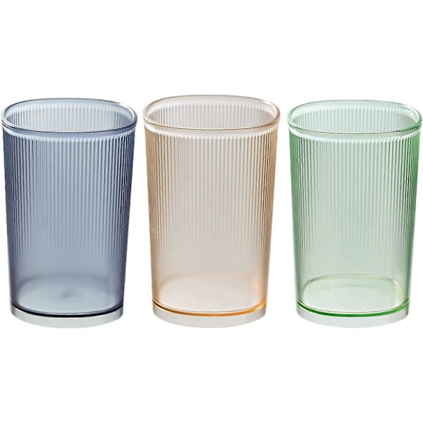 Tandborsthållare Mugg, 3 st Plast Tumbler Tandborstmugg, Värmebeständig Transparent Tandborstmugg