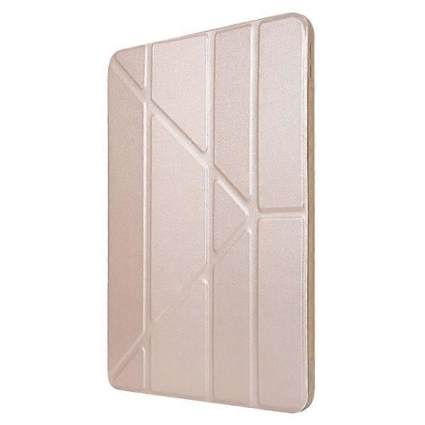 Kompatibelt Fodral för iPad Pro 13 (2024) Origami Ställ PU Läder+Silikon Tablet Skydd Champagne