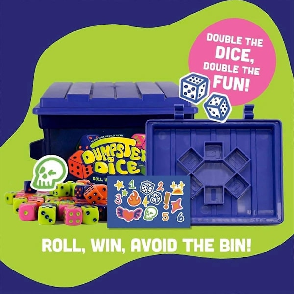 Dumpster Dice Familiespil Brætspil til 4 Spillere Sjov