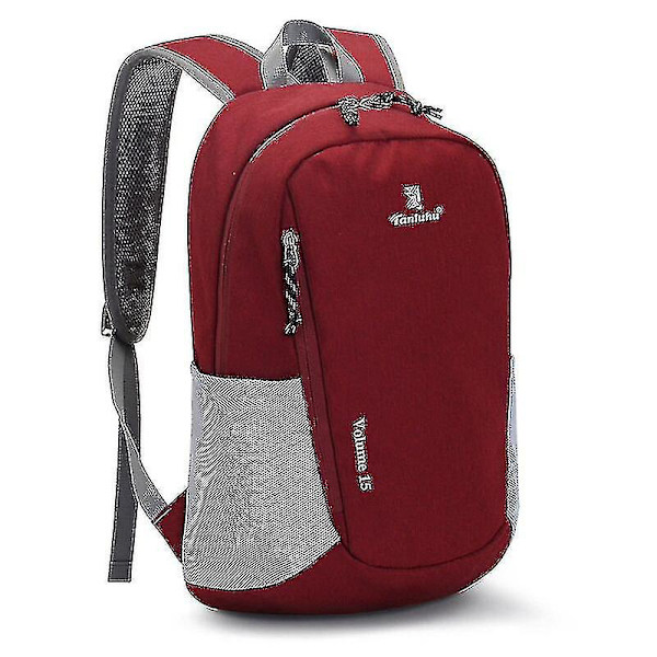 15l Utomhus Cykelryggsäck Hopfällbar Cykelryggsäck Reseryggsäck Bergsklättringsryggsäck Jd4 Wine Red