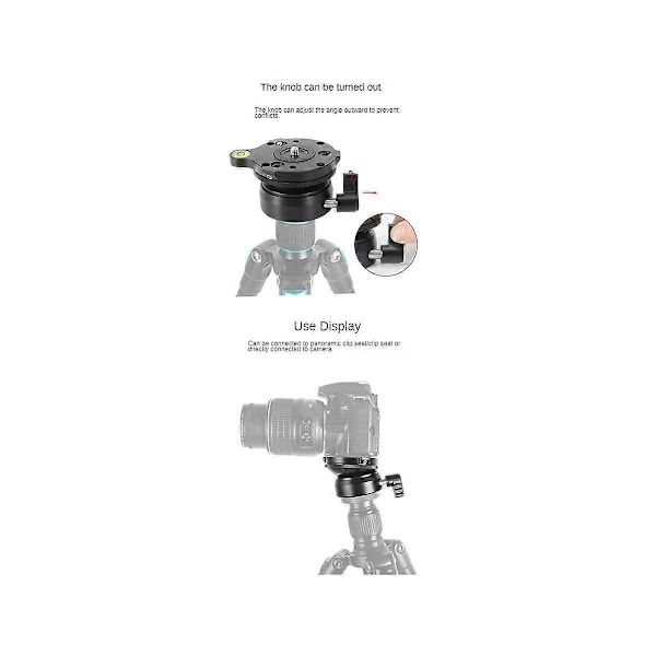 Universell Multifunktionell Horisontell Justeringssäte Panoramahuvud Stativ DSLR Kamera Justering T