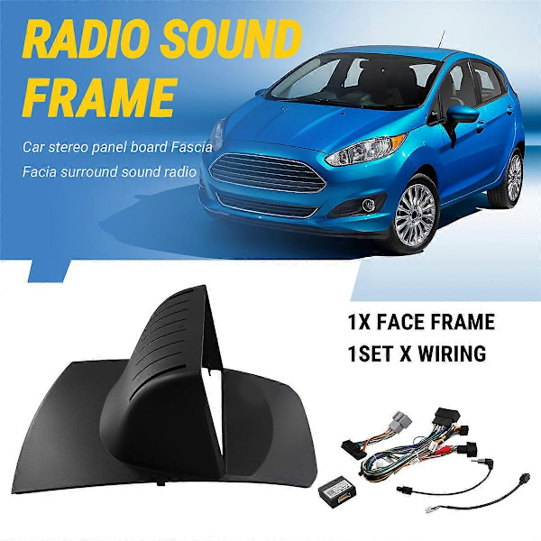 9-tommers Radio Bil Android MP5 Spiller Ramme for Fiesta 2009-2014 2din Enhet Fascia Stereo Dash C