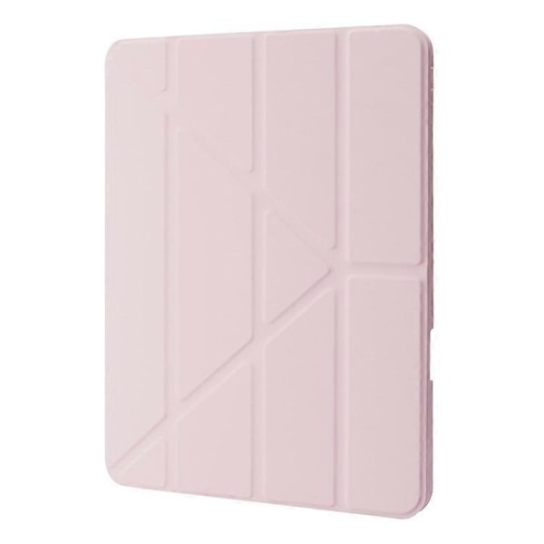 Kompatibelt fodral för iPad Pro 12,9-tum (2021)/(2020)/(2018) surfplatta, automatisk väckning/viloläge, origami-ställ, PU-läder + akrylskydd Pink