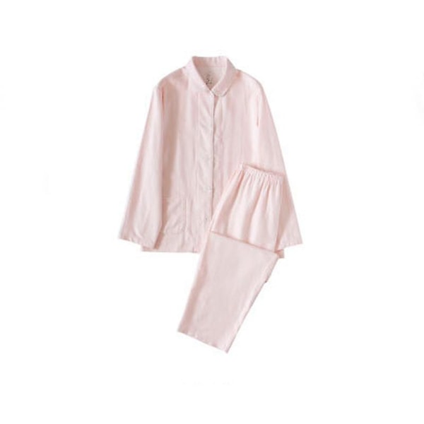 Dampyjamas Set, Matchande Pyjamas Set med långa ärmar Pink L