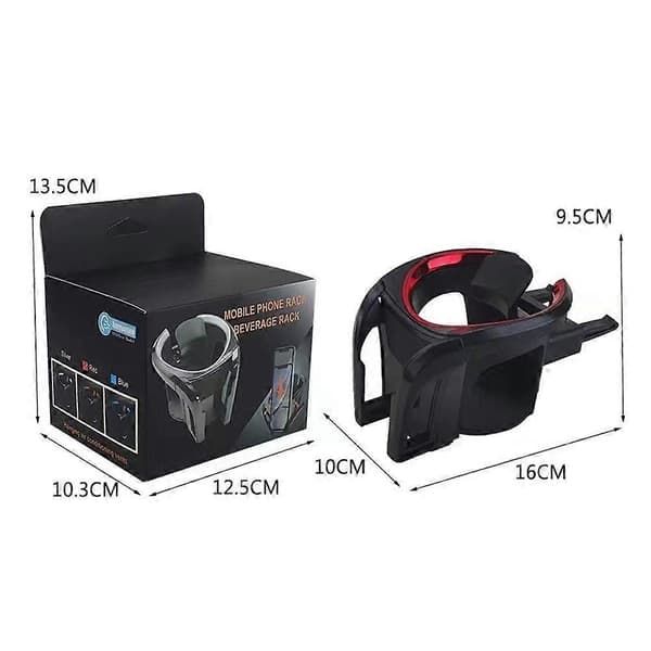 Bilkoppholderutvider, ABS silikon midtkonsollorganisator for telefon L1Q6 A