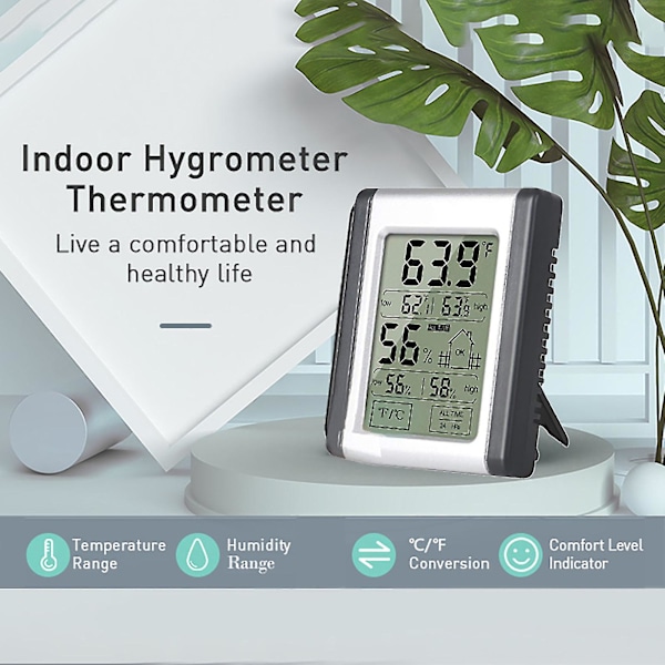 Juldekorationer Hög Precision Mini Inomhus Beröringsbar Hushålls Temperatur- och Luftfuktighetsmätare Q