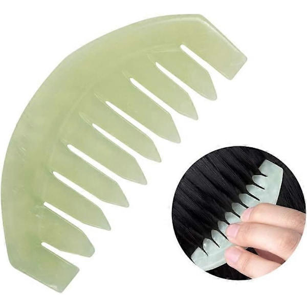 Jade Sten Massagekam Traditionell Naturlig Jade Massager Akupunktur Huvudterapi Triggerpunktsbehandling