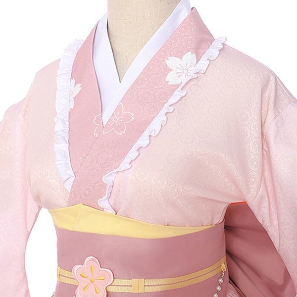 CosDaddy My Hero Academia Uraraka Ochaco Cosplay Kostume Voksen Kvinder Kimono Dragter Halloween Kostume Wig XS