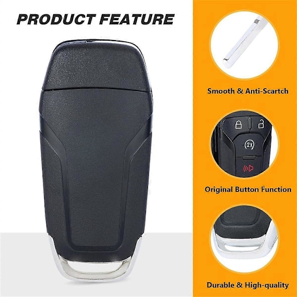Auton avaimen kaukosäädin 4 painiketta Smart Key 902MHz N5F-A08TDA 49 siru F250 F450 F550
