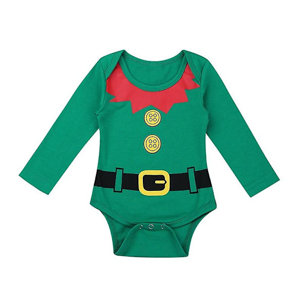 3 st/set Jul Nyfödd Baby Cosplay Kostym Spädbarn Kläder Set Med Party Ha Jultomte Tomtar Outfits Söt Karneval Party 100CM