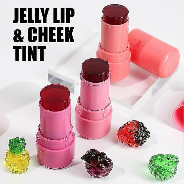 MLSMILE Jelly Læbe- og Kindfarve - 2 i 1 Blush & Læbestift Raspberry Pink