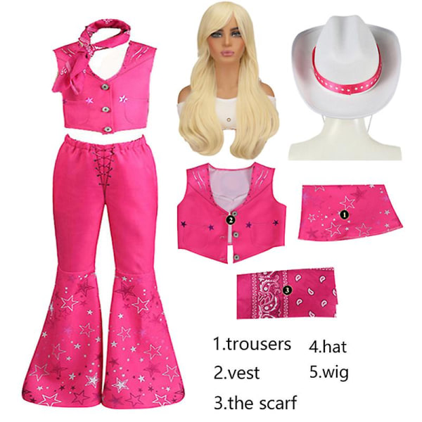 Moderigtige Barbi-kostumer til voksenfest, dame-rollelegstøj til piger, forældre-barn-outfit, cosplay Barbie-prinsessetøj Sets 04 Adult(180-185cm)