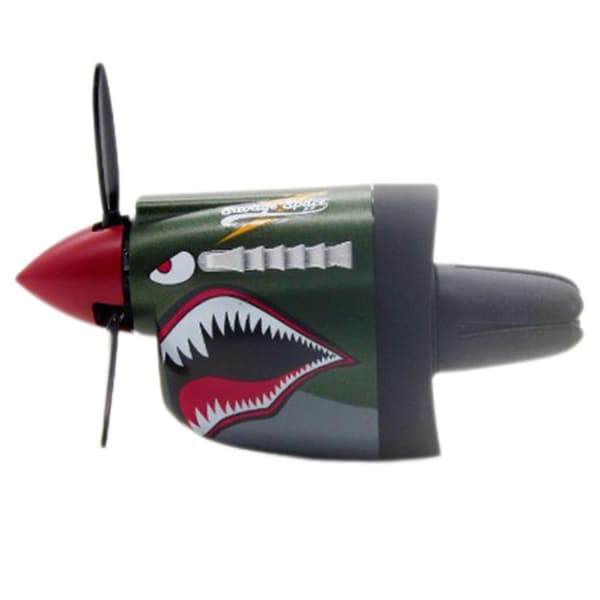 P-40 Warhawk Kreativ Propell Bil Luftventilklips, 3D Spinner Dekorasjon for AC Ventiler, Universell Passform for de fleste Biler Gray