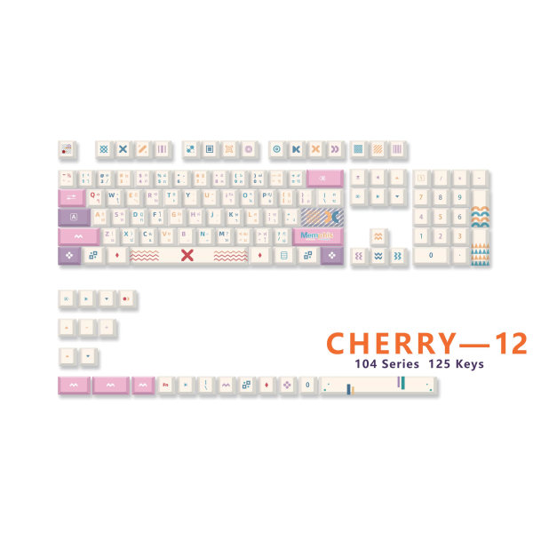 Universal PBT Keycaps Cherry Type DYE-SUB DIY Gaming Mekanisk Tastatur Keycaps CR-12