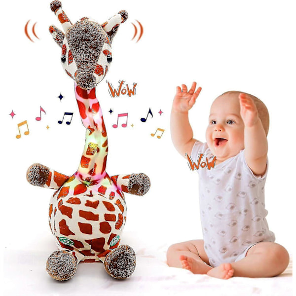 Dansande Giraff, Giraff Leksak, Giraff Leksaker För Barn Som Upprepar Dina Ord, Dansande Giraff Plysch För