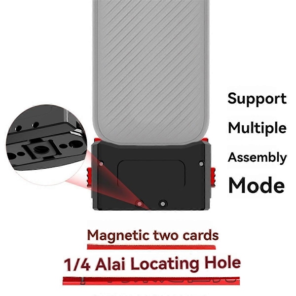 Magnetisk Laddningsbas Snabbkopplingsadapter Fäste för Pocket 3 1/4 Hona Basfäste