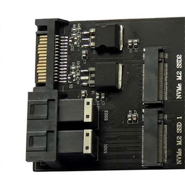 2 Port SFF-8643 U.2 till NVMe M.2 NGFF SSD Konverteringskort Adapter SFF-8643 U.2 till Dubbel M-Key NVME M2 NGF