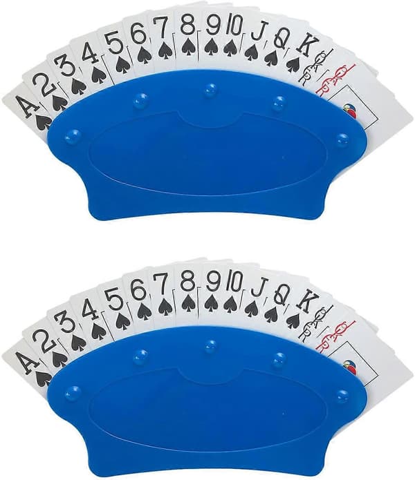 To-delt Håndfri Spillkort Holder, Blå