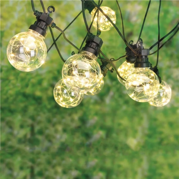 IP65 LED-valosarja keijukaisvaloköynnöksellä, suunniteltu loma-ajan valaistukseen, häihin, puutarhajuhliin, patiolle, aukiolle, joulukuuseen, ulkokoristeluun 8M 10Bulbs Wish ball