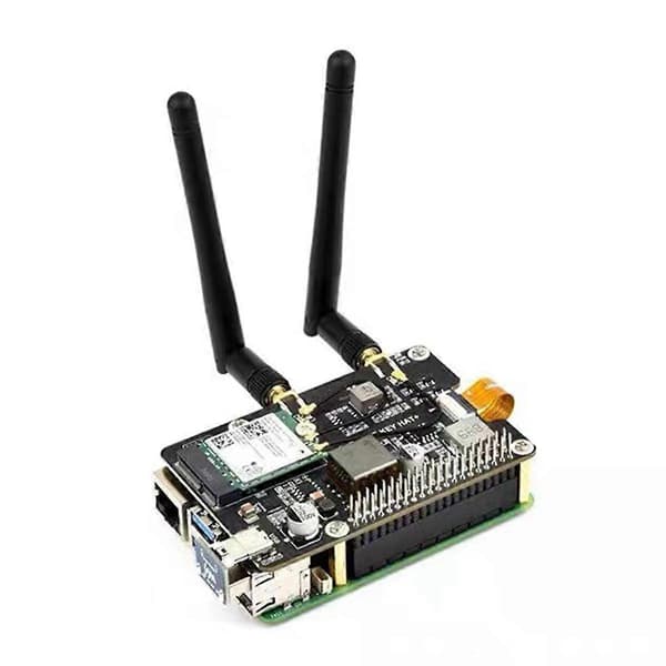 Waveshare Raspberry Pi 5 PCIe - M.2 E KEY PoE HAT+:lla, tukee NGFF langatonta verkkokorttia/Blu