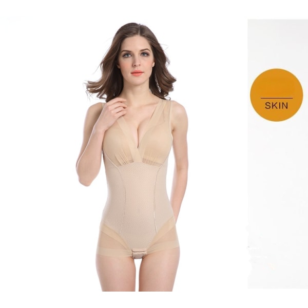 Shapewear Slim Fit Korsett Strammer Mage Kvinners Kjole Shapewear Magekontroll Vekttap Beige XL