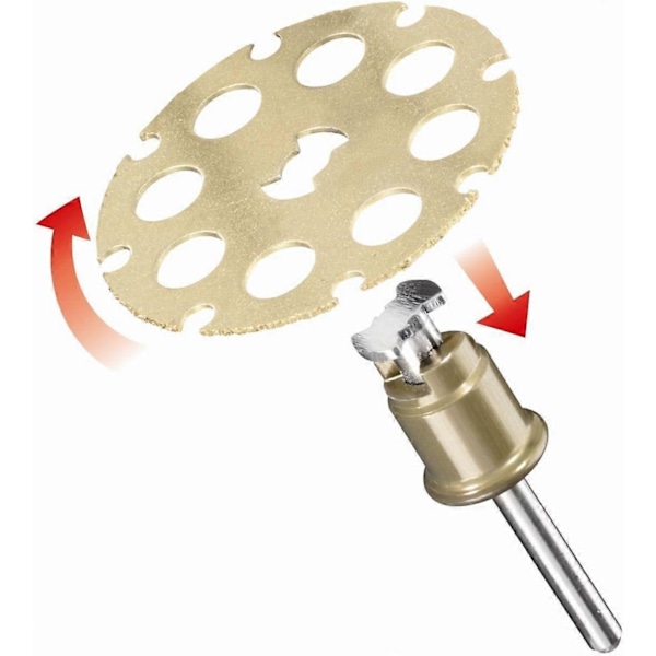 SC544 SpeedClic Carbide Skæreskive - Skæreskive til Træ og PVC, 38mm Diameter, Dremel SpeedClic Tilbehør til Roterende Multiværktøj