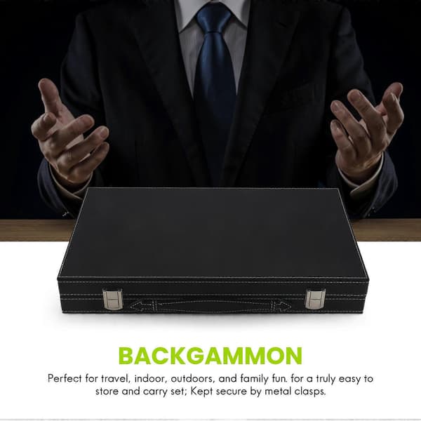 Backgammon Set - Klassiskt 37,5 cm Backgammon Set för Vuxna Brädspel för Antikt Backgammon Se