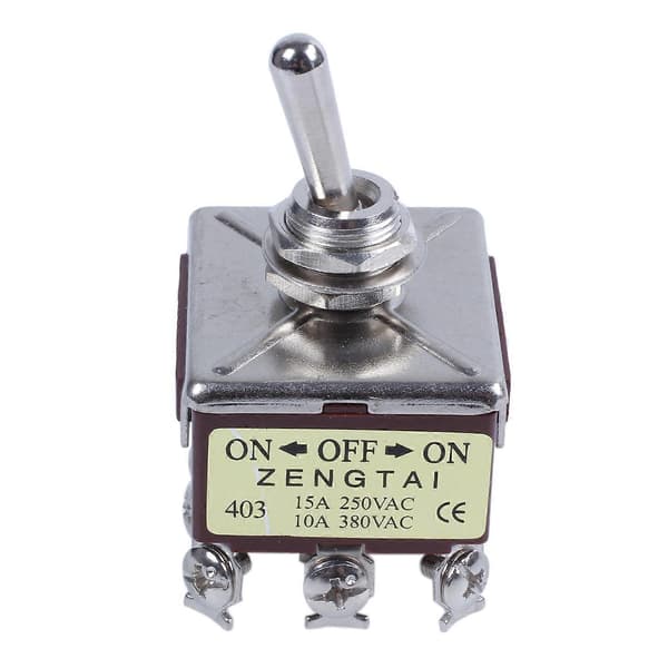 AC 380V 10A ON/OFF/ON 3 Positioner 12-polet Latching Toggle Switch 4PDT