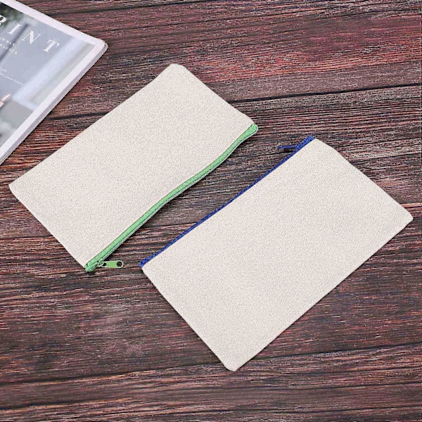 40 kpl Kangas Kosmetiikkalaukku Kangas Vetoketjullinen Laukku Penaali DIY Matka Käsintehty Laukku DIY Askartelu Koulu Mu
