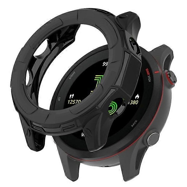 Kompatibel För Garmin Forerunner 255 Mjukt TPU Klockskydd Utskuren Design Anti-Repor Skyddande Ram Black