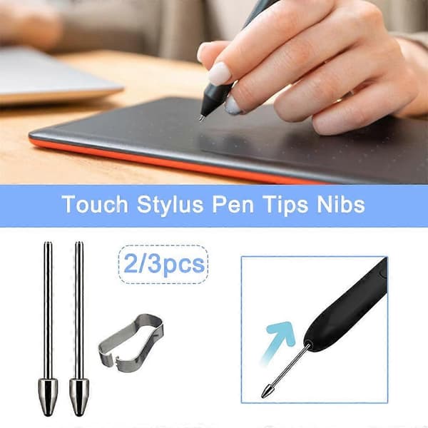 Udskiftning af styluspen med blød spids til Tab S6 S7 S8 S9 Note10 20 1tip och 1clip