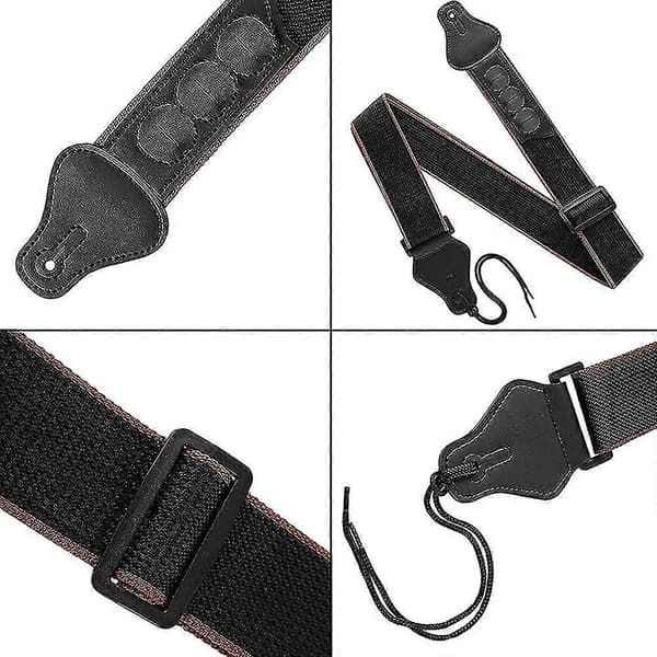 Gitarrband Mjukt, Gitarr Axelband, Gitarrband Justerbart, PU Läder Gitarrband, Gitarrband Justerbart Mjukt För Akustisk, Klassisk, Ele