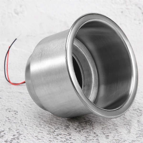 LED Lys Drikkeholder LED Innfelt Rustfritt Stål Kopp Drikkeholder Koppform For Bil Marine Båt