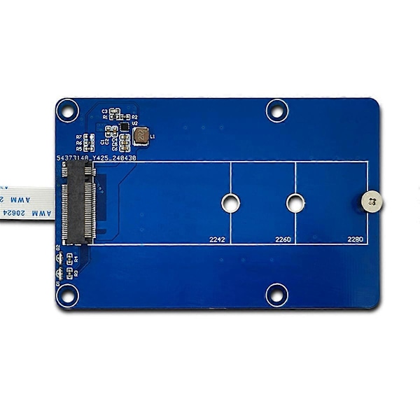 PCIe till M.2 NVMe SSD Adapterkort för Pi5 5 Stöder 2242/2260/2280 NVME M2 SSD