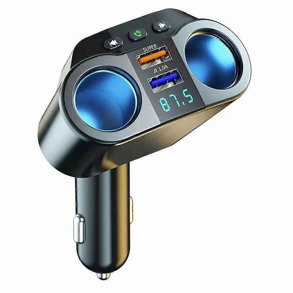Bil Bluetooth Oplader 12V-24V FM-sender Med LED-display