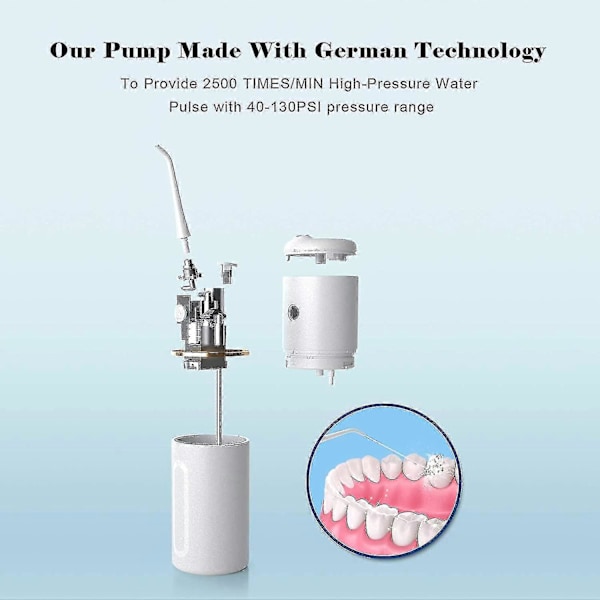 Oral Irrigator Genopladelig Udskiftelig Bærbar Dental Vandtrådsrenser Tandrensning
