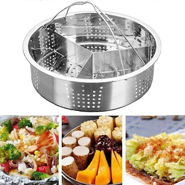 Separator Sæt Rustfrit Stål Dampskibs Kurv Stativ Tilbehør Hurtig Dampning Gitter Kurv Divider fo