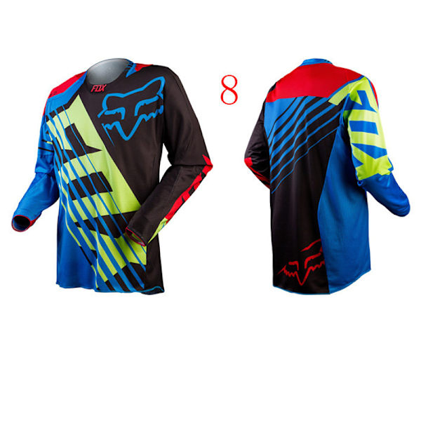 Sommar herr FOX downhill cykelkläder snabbtorkande ventilerande långärmad T-shirt style 8 XXL