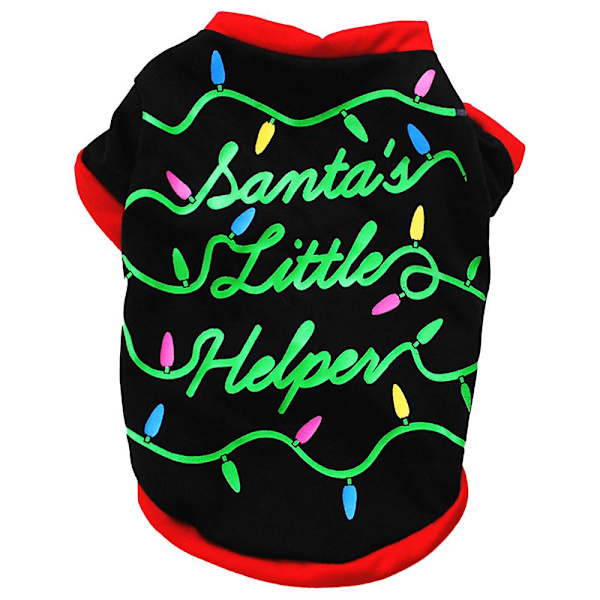 Sjov Juleferie Hund Kat Kæledyr T-shirts Tanktoppe Blødt Tøj Til Små Hunde Og Katte Til Jul XS